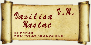 Vasilisa Maslać vizit kartica